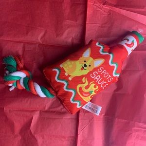 Spot sauce “hot sauce” dog toy